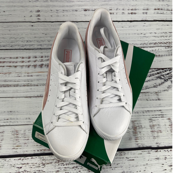 Puma Shoes - Puma Women's Clyde Bridal Rose Sneakers White Size 10